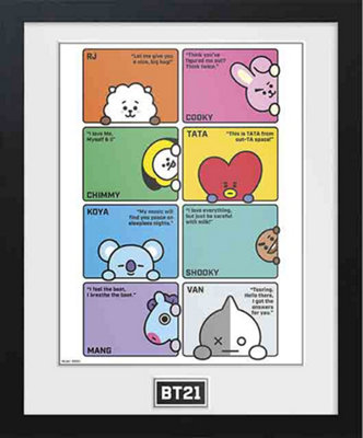 BT21 Compilation 30 x 40cm Framed Collector Print