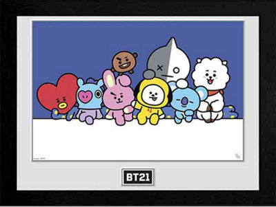 BT21 Group 30 x 40cm Framed Collector Print