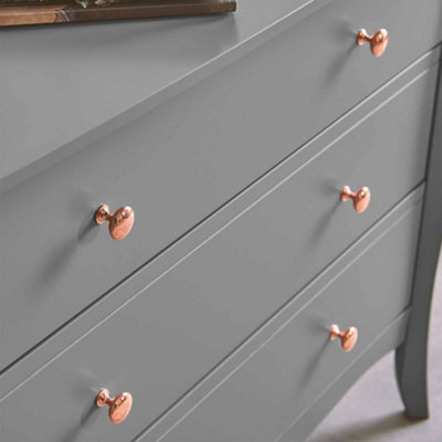 Grey and rose gold chest of drawers discount