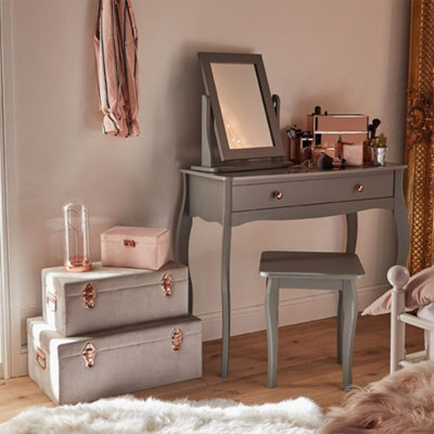 Rose gold on sale and grey desk