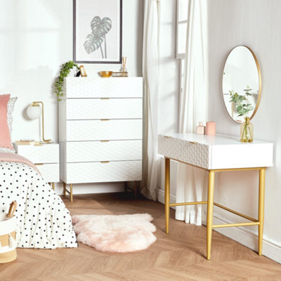 Gold white dresser hotsell