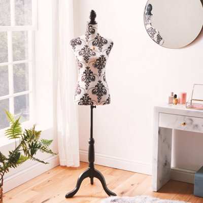 BTFY Mannequin Female, Dressmakers Tailors Dummy w/2 Removable Covers, UK  Size 8/10 Decorative Dress