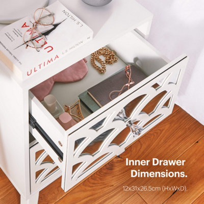 Nightstands with mirrored deals drawers