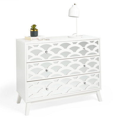 Crystal deals mirrored dresser