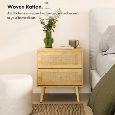 Wicker deals bedside table