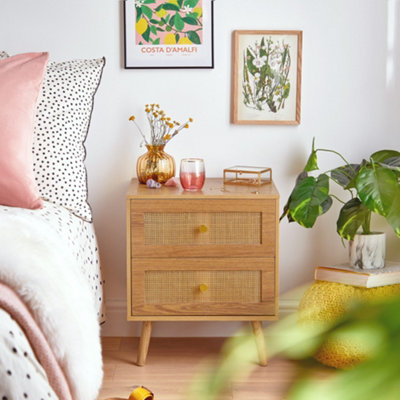 Bedside tables deals with rattan drawers