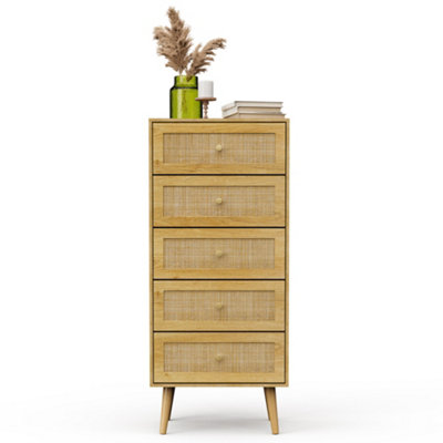 Rattan deals tall dresser