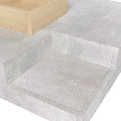BTM Coffee Table 72x72x30cm, Living Room Side Table with Removable ...