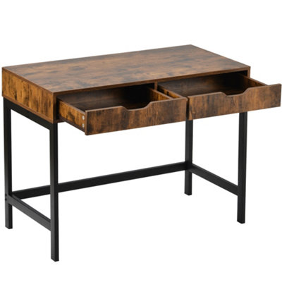 BTM Computer Desk Dressing Table with 2 Drawers Work Table Home Office ...