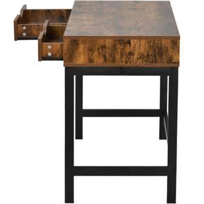 BTM Computer Desk Dressing Table with Two Drawers Work Table Home ...