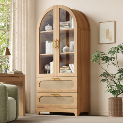 BTM Display Cabinet Bookshelf with Montmartre Arch Design 175 x 80 x 40 ...