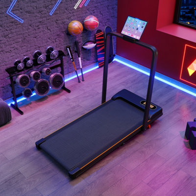 BTM foldable treadmill with handrail 1 to 10kmh running machine LED ...