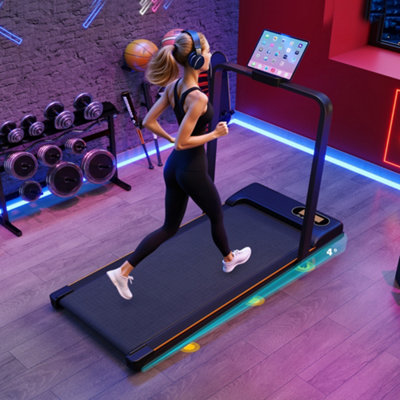 BTM Folding Treadmill with Handrail, 1 To 10km/h Running Machine, LED ...