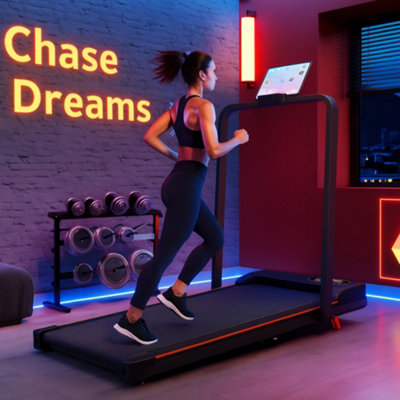 BTM folding treadmill with handrail 1 to 10kmh running machine LED ...