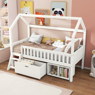 BTM Household Bed Bed Teen Bed 90x190 cm with Drawers Storage ...