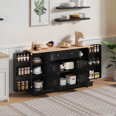 BTM Kitchen Sideboard 138cm with Drawer And Adjustable Shelves, Tip ...