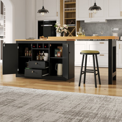 BTM Rotating Bar Table 120 to 180 x 40 x 76 cm Coffee Bar