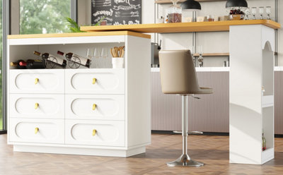 BTM Rotating Bar Table 137 x 39 x 90 cm Coffee Bar Furniture
