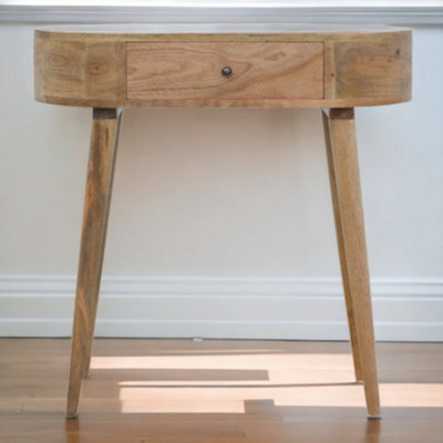 BTM Solid Wood Albion Console, 1 Drawer, Beige