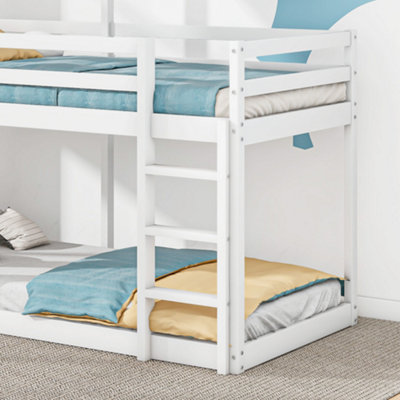 BTM Treehouse Bunk Bed 3ft 90x190cm White Mid Sleeper Cabin Style with ...