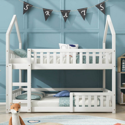 BTM twin sleeper bunk bed 3ft single 90x190cm solid wood frame with ...