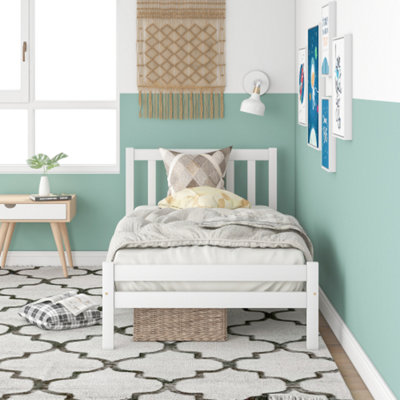 BTM Wooden Bed Frame Single Bed 3ft Solid Wooden Bedroom Furniture ...
