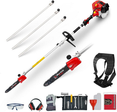 BU-KO 52cc Long Reach Petrol Pruner Saw Attachment and 3X 75cm Extension Pole