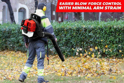 BU-KO 52CC Petrol Backpack Leaf Blower - Powerful 2 Stroke Air Cooled Engine - 3