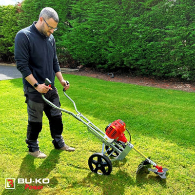 BU-KO 52cc Petrol Strimmer with Mounted Push Wheel - 6