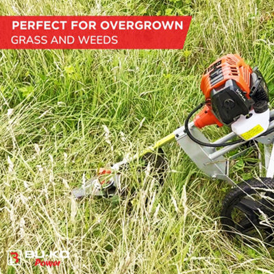 BU-KO 52cc Petrol Strimmer with Mounted Push Wheel - 8