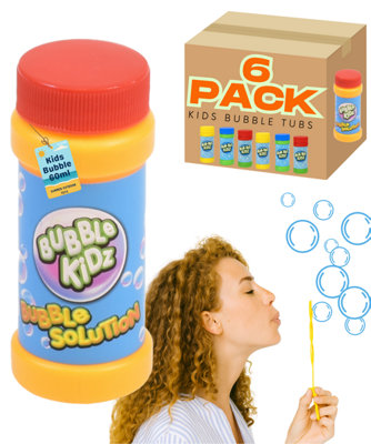 Bubble Tub Bottle for Kids - Party Bag Filler - 60ml Each - 6 Pack