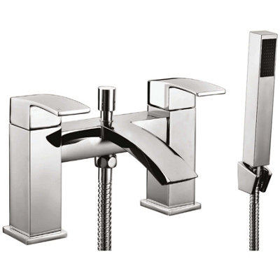 Bubly Bath Shower Mixer Tap with shower kit and wall bracket - Chrome