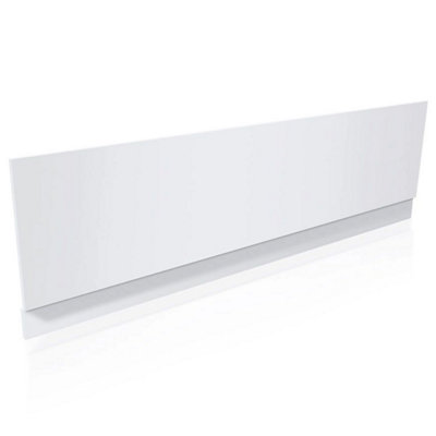 Bubly Bathroom Bath Panel Waterproof 1700mm Front Side White PVC ...