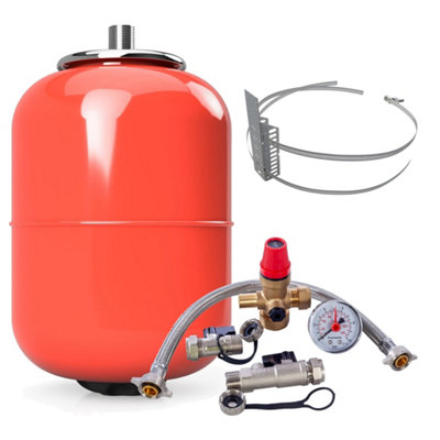 Bubly Bathrooms 8L Hot Water Expansion Vessel with Bracket & Sealed ...