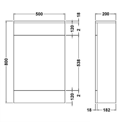 Bubly Bathrooms™ D Shape Back to Wall Toilet with 500mm WC Unit & Bottom-Entry Concealed Cistern - Black Dual Flush Plate