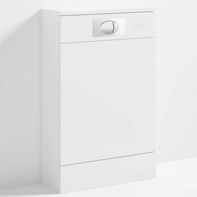 Bubly Bathrooms™ D Shape Back to Wall Toilet with 500mm WC Unit & Universal Concealed Cistern - Chrome Dual Flush Plate