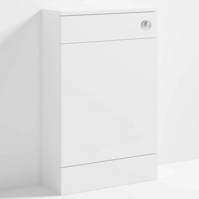 Bubly Bathrooms™ D Shape Back to Wall Toilet with 500mm WC Unit & Universal Concealed Cistern - Chrome Dual Flush Push Button