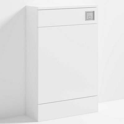 Bubly Bathrooms™ D Shape Back to Wall Toilet with 500mm WC Unit & Universal Concealed Cistern - Chrome Square Dual Flush Plate