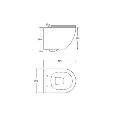 Bubly Bathrooms™ D Shape Rimless Wall Hung Toilet with 1.10m Concealed WC Cistern Frame - Gloss Chrome Plate - 4