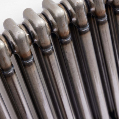 Bubly Bathrooms Vertical Raw Metal Column Radiator 1800x504mm - High ...