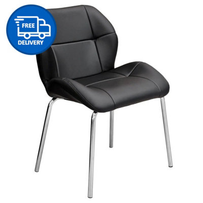 Bucket Racing Dining Chairs x4 In Black - INCLUDES FREE DELIVERY