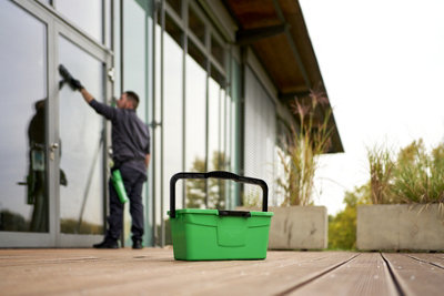 Bucket Window & Car Cleaner 12Ltr MultiUse With Inbuilt Storage Shelves for Window Squeegees & Glass Washers Bucket by UNGER