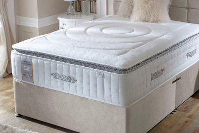 Buckingham 4000 Pocket Sprung Pillow Top Mattress Single | DIY at B&Q