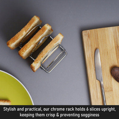 Buckingham 6 Slice Toast Rack 14.5 cm - Chrome