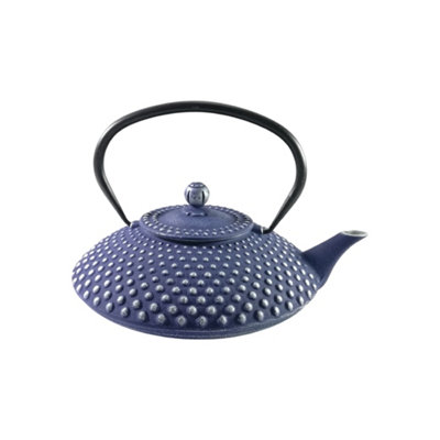 Buckingham Cast Iron Hobnail Teapot 1250 ml - Blue Pimple Pattern
