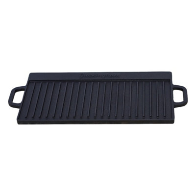 Buckingham Pre-Seasoned Cast Iron Reversible Grill Plate  51 cm x 23 cm