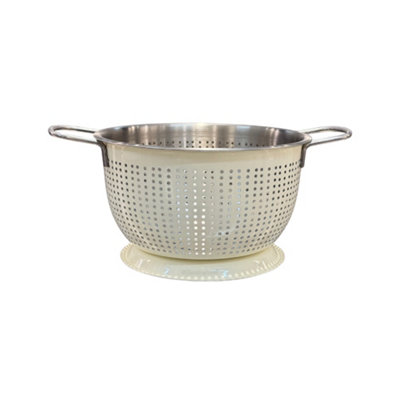 Buckingham Stainless Steel Tropical Deep Colander 23 cm , Cream