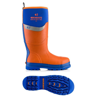 Buckler Boot Buckboots Safety Site Wellington Boot Blue Orange Size 11 BBZ6000OR