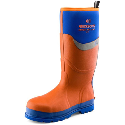 Buckler Boot Buckboots Safety Site Wellington Boot Blue Orange Size 12 ...