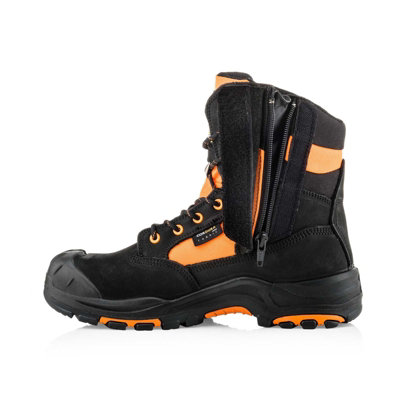 Buckler Boots BuckzViz High Support Orange Zip Lace Safety Work Boot UK Sizes 10